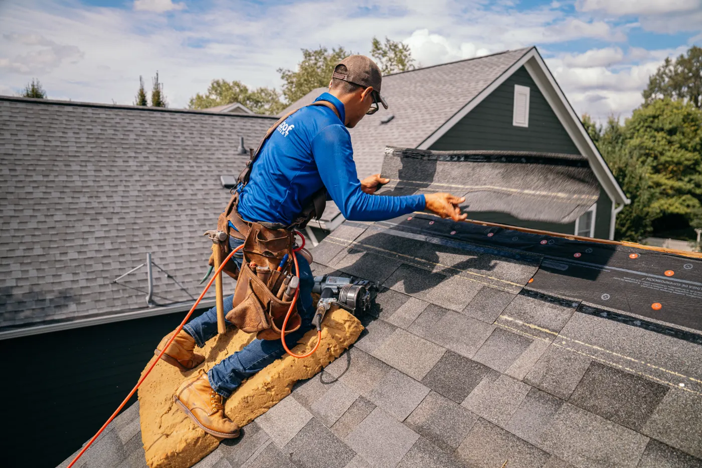 Commercial roof inspection documented in Anson