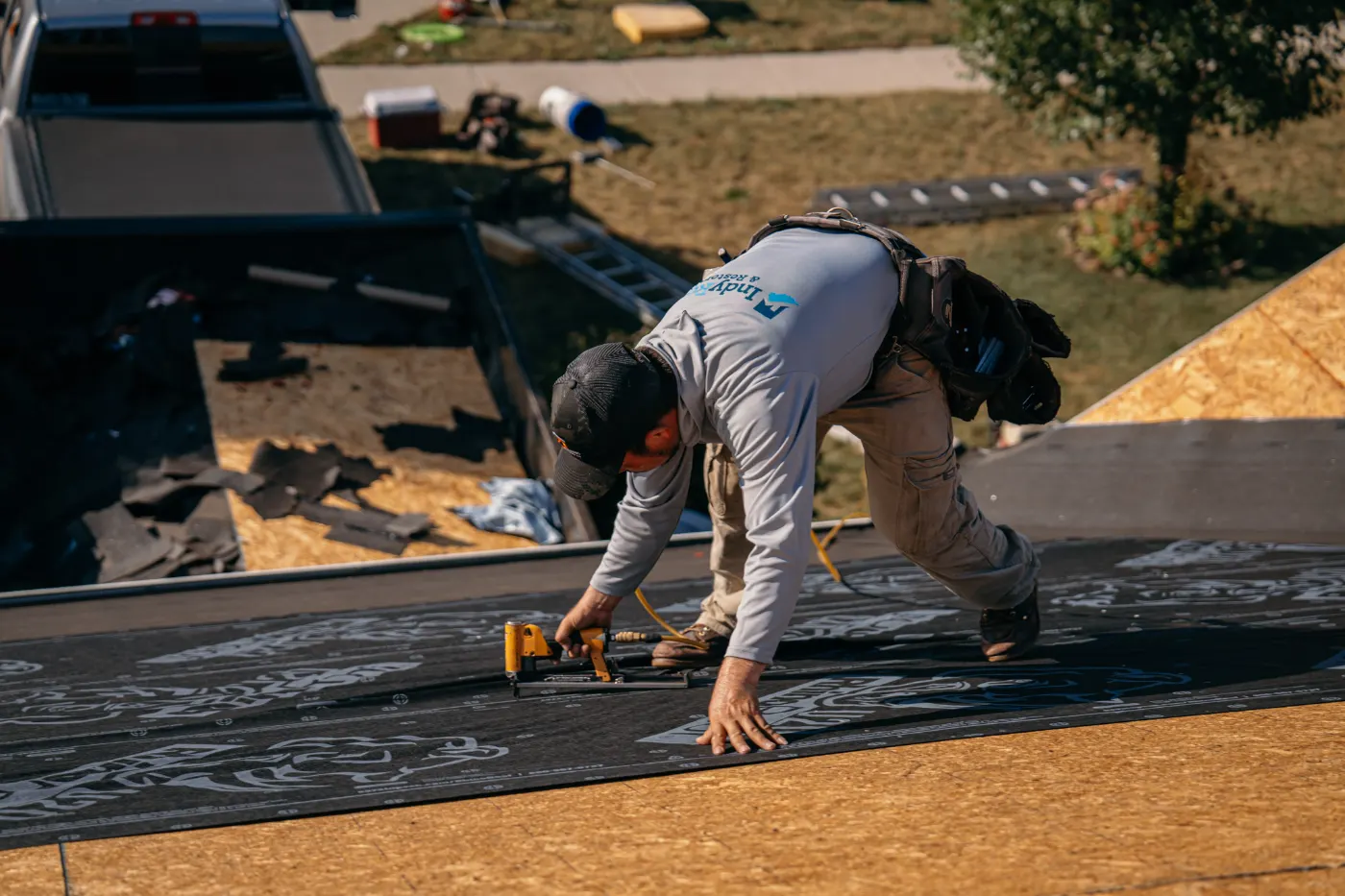Commercial roof inspection documented in Anson